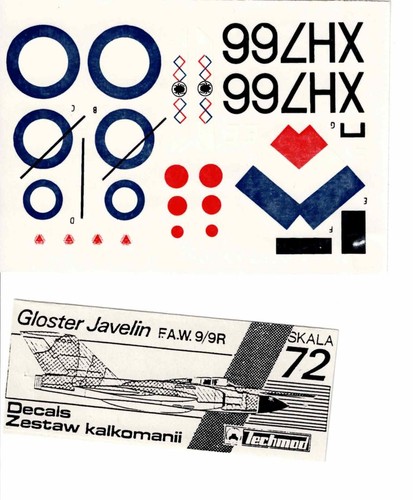 Techmod decals gloster - decals, "gloster