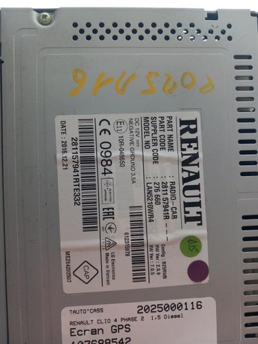 Ecran gps renault - clio, phase