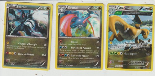 Lot cartes pokemon rares - x3,