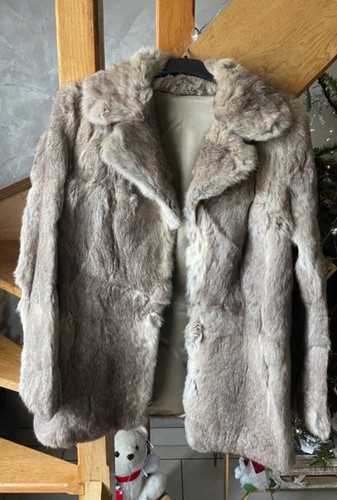 Manteau fourrure lapin taille