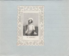 petite  Ancienne image pieuse DENTELLE St Joseph