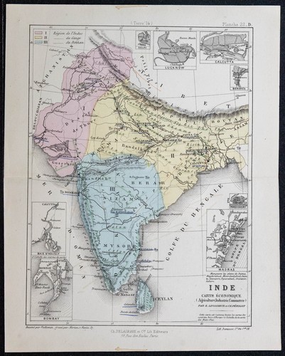 1874 carte inde - 1874, de