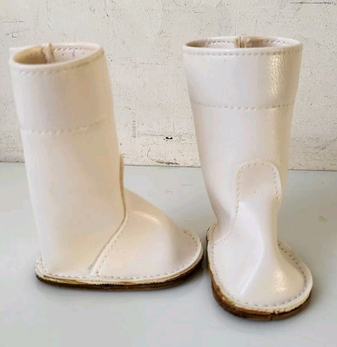 Ancienne botte blanche poupee - blanche,