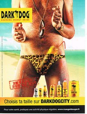 PUBLICITE ADVERTISING 094  2009   DARK DOG   boisson énergissante 2