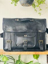 sac cartable vintage en cuir