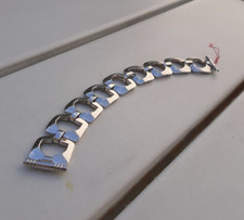 bracelet de montre Rhodié pièce RARE anniversaire 80 ans 18mm années 70 MD FR