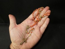 Ancien chapelet fin XIX début XX vermeil et corail oc76