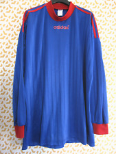Maillot Adidas vintage Bleu et Rouge Jersey 90'S Football Manche Longue - XL