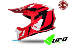 Casque Cross Ufo Intrepid Pour Motocross Enduro Motard Atv Rouge/Blanc Brillant