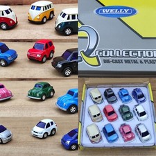 Q collection Coffret 12 caricature Voiture VW Combi Pajero Cox Yaris Miniature