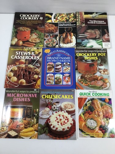 Lot cookbooks crockery - of,