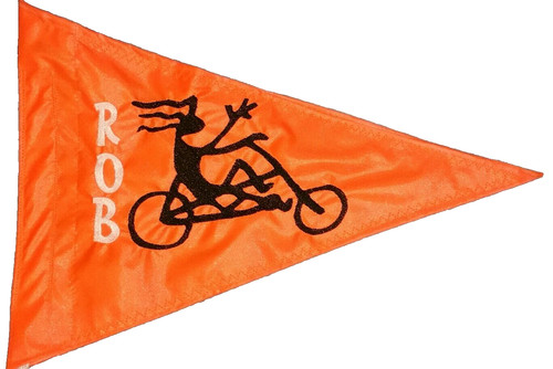 Custom recumbent trike flag - recumbent,