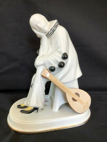 Figurine porcelaine pierrot - porcelaine,