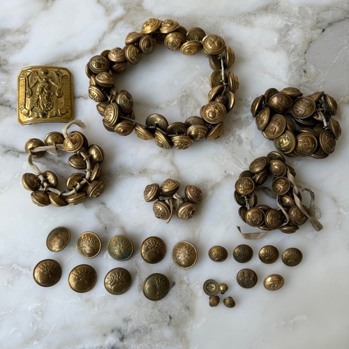 Military buttons lot plate - buttons,