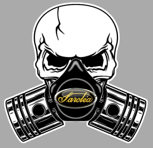 Sarolea pistons skull sticker - pistons-skull,