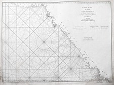 Origine Inde Coromandel Coast Machilipatnam Mer Map Carte Mannevillette 1775