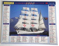 Calendrier - ALMANACH du FACTEUR 1998 - Bateaux : Le Sagrès II - Le Belem