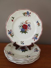 6 Assiettes  Plates  25 cm anciennes DV Sarreguemines Modèle Agreste