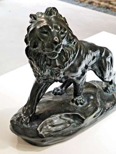 Statuette plâtre lion - statuette,