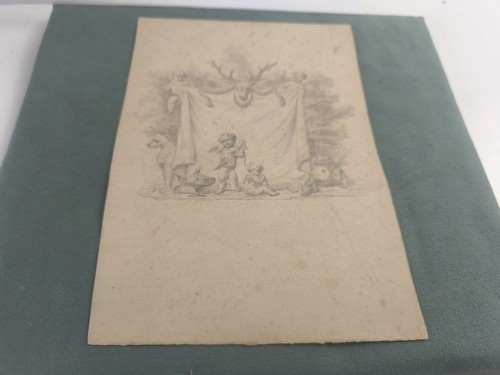 Ancien dessin crayon sujet - ancien, crayon,