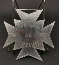 Médaille Honneur Au Travail Artisanat Aluminium 1938 ART POPULAIRE
