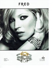 Publicité Advertising 088  2010   Fred  joaillier Kate Moss bracelets force 10 *