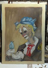 TABLEAU Clown signé XX Ème
