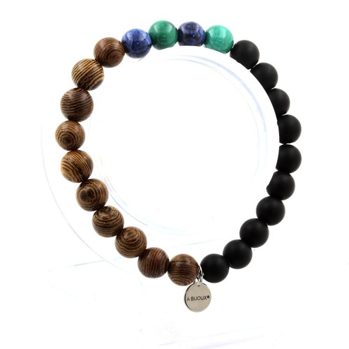 Bracelet perles malachite - malachite, du