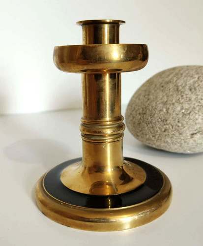 Bougeoir vintage laiton doré