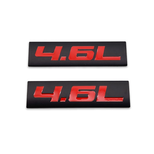 Black red metal 6l emblem - black&red,