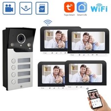 Système d'interphone vidéo WiFi Tuya pour 2/3/4 appartements avec moniteur 7"