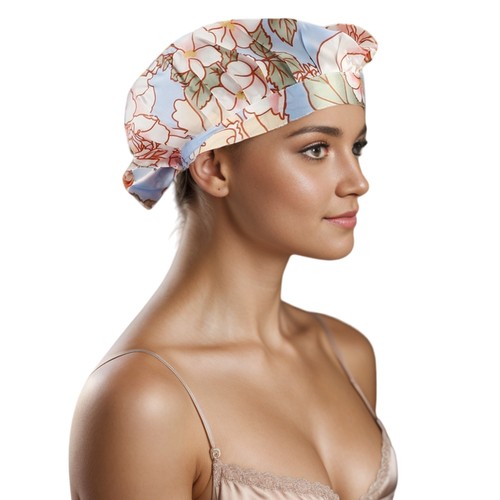 Bonnet cheveux floral - cheveux, soie