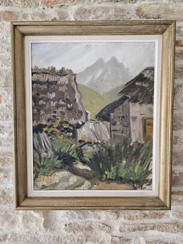 Tableau huile sur carton - sur,