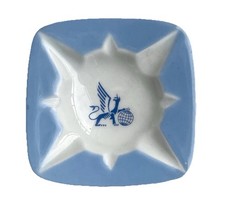 Ancienne Fabrique Royale Limoges. Cendrier publicitaire. Cie aérienne. 1950/60