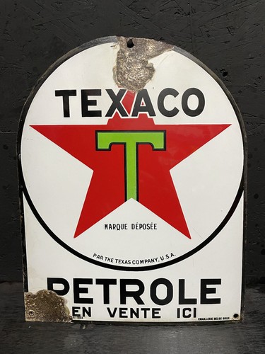 Plaque émaillée texaco - Émaillée,