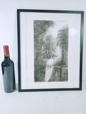 Dessin lavis encre - dessin, signé