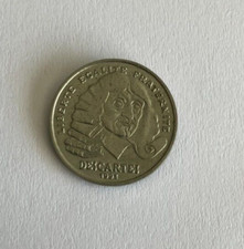 84 - Pin's réplique PIECE DE 100F RENE DESCARTES 1991