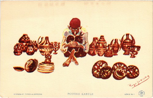 Cpa poterie kabyle - kabyle, algeria