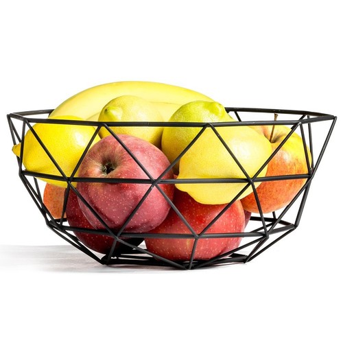 Panier fruits métal noir - à,