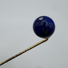 Epingle à cravate ancienne Lapis-lazuli - Métal Doré