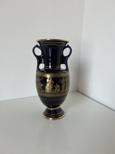 Vase décoratif grec bleu