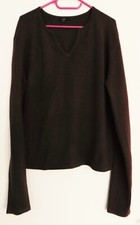 Pull marron a col v. Izi. Taille 40