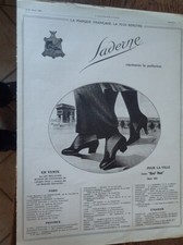 SADERNE chaussure + BELLANGER 12 HP Torpédo publicité papier ILLUSTRATION 1920