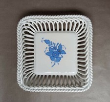 Panier Herend Hongrie Porcelaine,Peint à la Main.