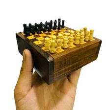 Mini jeu d'échecs en bois