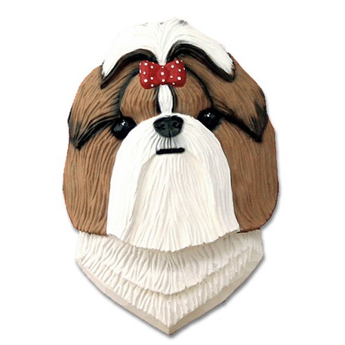 Figurine plaque tête shih - figurine,