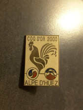 Insigne ski coq 2000 alpe - coq, d'or