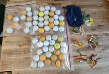 Lot 60 Balles de Golf d’occasion + 50 Tee - différentes marques En Bon État !