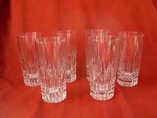 VILLEROY & BOCH,ROYAL,SERIE DE 6 VERRES A ORANGEADE EN CRISTAL TAILLE,SIGNEES.