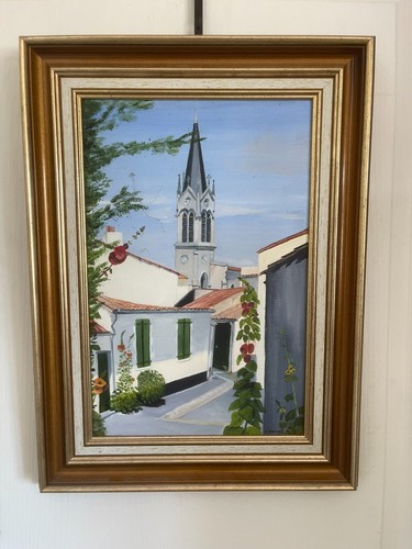 Ancien tableau peinture huile - tableau,